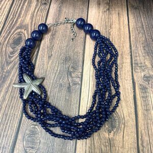Elegant Blue Starfish Necklace